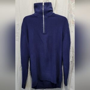 Zara Men's Deep Blue Turtleneck Sweater Size Large